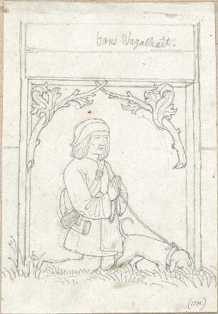 Hoffstadt, Friedrich; Kassette 5: Mappe XII.1, Wappenschilde in Steinwerk, Holz oder Metall (1363-1403) - Ansicht