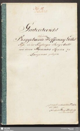 Grubenbericht von dem Berggebaeude Hoffnung Gottes Fdgbe, in der Freyberger Berg Amts und deren Braender Revier zu Langenau gelegen - 18.6111 4.