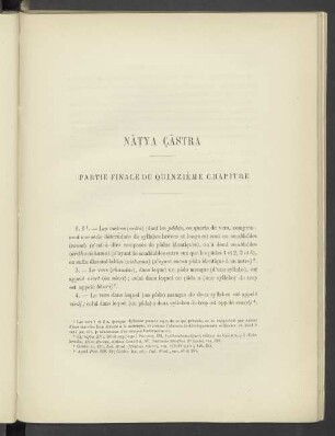 Nâtya Câstra Partie finale du quinziéme Chapitre