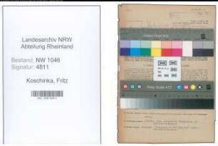 Entnazifizierung Fritz Koschinka , geb. 27.11.1898 (Lehrer)