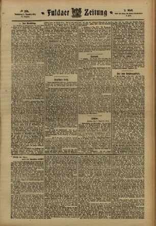Zweite Ausgabe vom Donnerstag, den 07. Dezember 1911.