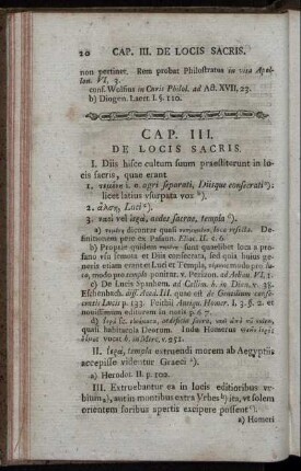 Cap. III. De Locis Sacris – Cap. IV. De Personis Sacris