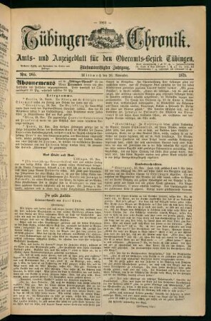 26. November (Nro. 265) - 30. November (Nro. 269)