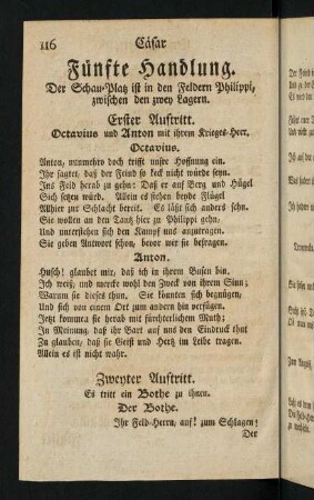 Erster Auftritt. - Achter Auftritt.