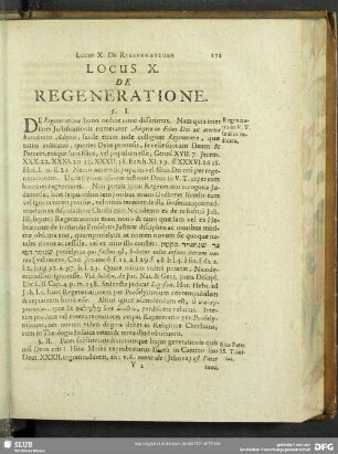 Locus X. De Regeneratione