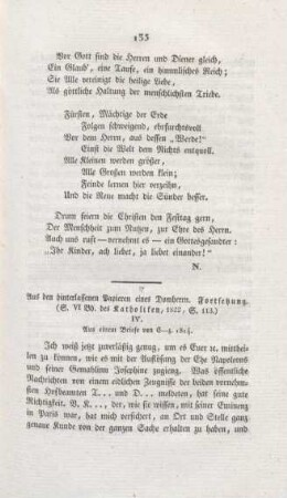 135-144 Aus den hinterlassenen Papieren eines Domherrn : Fortsetzung