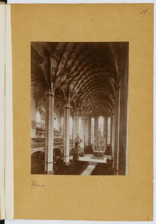 Marienkirche, Pirna: Innenansicht (aus: Skizzen- und Fotoalbum 24)