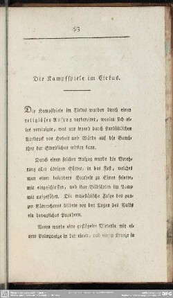Die Kampfspiele im Cirkus