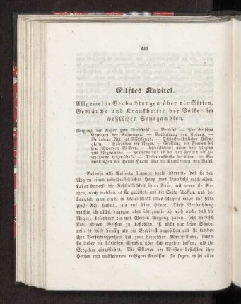 Eilftes Kapitel. Allgemeine Beobachtungen über die Sitten, Gebräuche und Krankheiten der Völker im westlichen Senegambien.