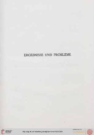 Ergebnisse und Probleme