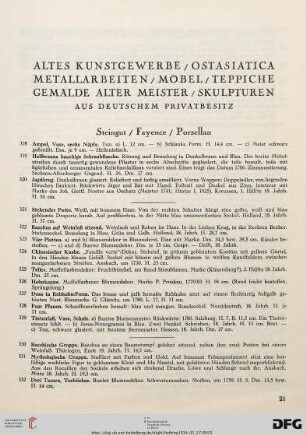 Steingut, Fayence, Porzellan (Nr. 318-338)