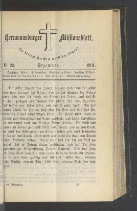 N° 23. Dezember. 1901
