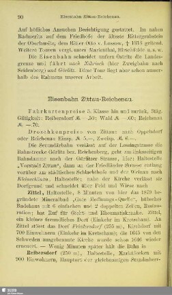 Eisenbahn Zittau-Reichenau