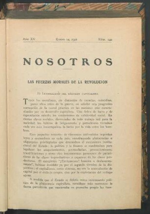 Las fuerzas morales de la revolución