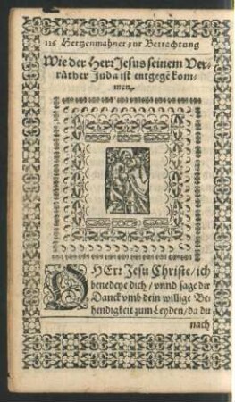 Wie der Herr Jesus seinem Verräther Juda ist entgege[n] kommen.