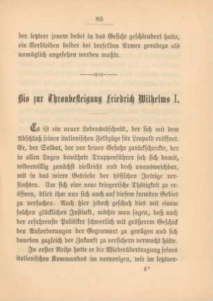 Bis zur Thronbesteigung Friedrich Wilhelms I.