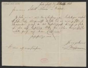 Brief an B. Schott's Söhne : 20.10.1828
