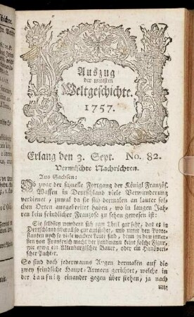 No. 82. Erlang den 3. Sept. 1757.