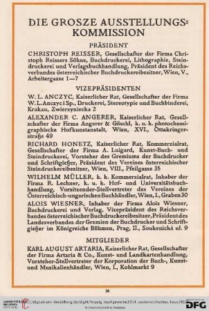 Die grosze Ausstellungs-Kommission