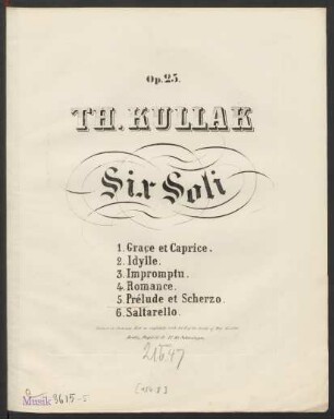 5: Prélude et Scherzo ; Op. 25. No. 5