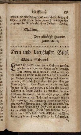 Drey und dreyßigster Brief. - Vier und dreyßigster Brief.