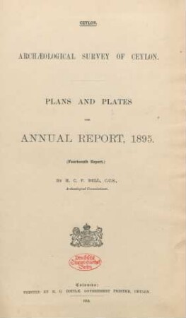 1895: Annual report / Plans and plates