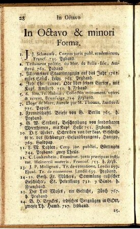 In Octavo & minori Forma.