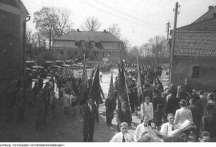 Radibor, Luttowitz. Maschinenausleihstation (MAS) Luttowitz, März 1950