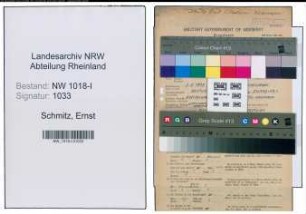 Entnazifizierung Ernst Schmitz , geb. 03.08.1907 (Textilkaufmann)