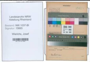 Entnazifizierung Josef Wierichs , geb. 26.03.1897 (Hausmeister)