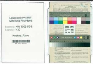 Entnazifizierung Aloys Koehne , geb. 07.05.1892 (Postbetriebsassistent)