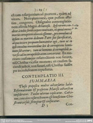 Contemplatio III.