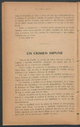 Un crimen impune