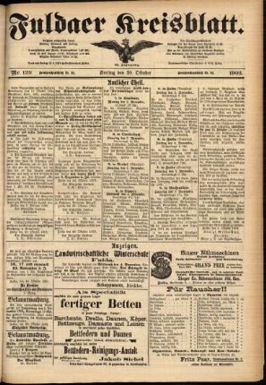 Zweite Ausgabe vom Freitag, den 30. Oktober 1903.