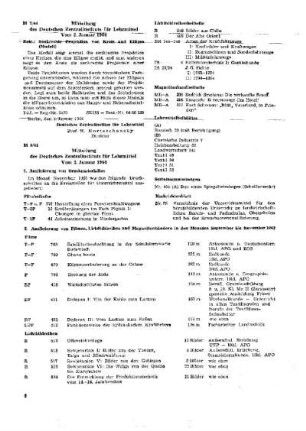 Mitteilung des Deutschen Zentralinstituts für Lehrmittel : 8/64 vom 2. Januar 1964 ; [Mitteilungen]