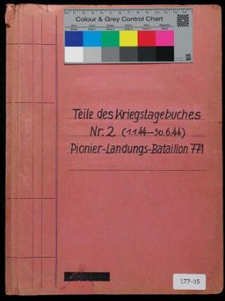 Teile des Kriegstagebuches Nr. 2 ( 1.1. 1944 - 30.6. 1944) Pionier-Landungsbataillon 771