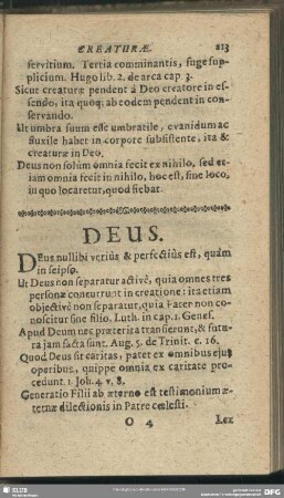 D [Deus - Dilectio]
