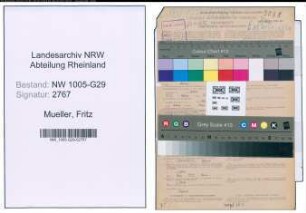 Entnazifizierung Fritz Mueller , geb. 17.04.1899 (Bahnsekretaer)