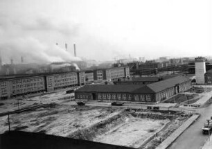 Schwarze Pumpe. Braunkohlenveredlungskombinat "Schwarze Pumpe" (1955/1966). Blick über das Kombinatsgelände