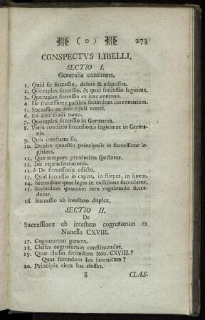 Conspectus Libelli.