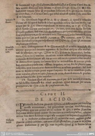 Caput II. De Acido.