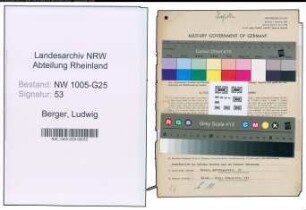 Entnazifizierung Ludwig Berger , geb. 15.12.1901 (Drogist)