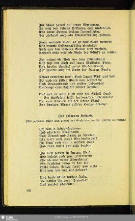 Zur goldenen Hochzeit