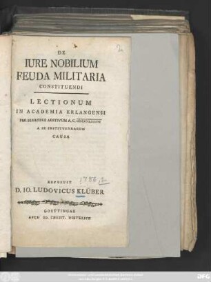 De Iure Nobilium Feuda Militaria Constituendi