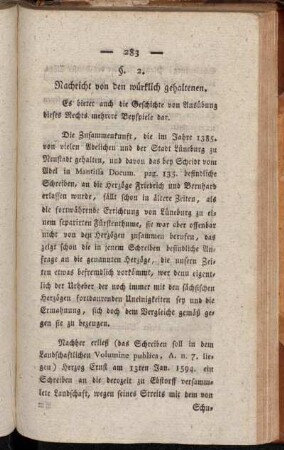 §. 2. Nachricht von den würklich gehaltenen.