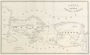 Kaart van de Eilanden Balie en Lombok