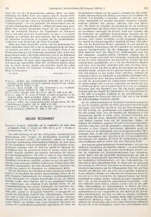 181-183 [Rezension] Daniel, Suzanne, Recherches sur le vocabulaire du culte dans la Septante