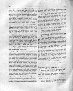 Fortsetzung kleiner Nachträge zu Adelung's grossem Wörterbuche der hochdeutschen Mundart, von Friedr. Erdm. Petri.