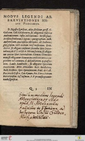 Modus legendi abbreviationes huius processus