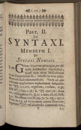 Membrum I. De Syntaxi Nominis.
